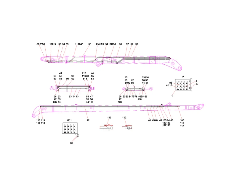Sany SYG5360THB Boom Hydraulic System