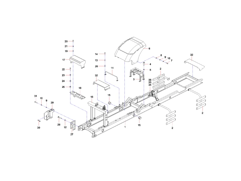 Sany SYG5360THB Chassis Frame Assembly