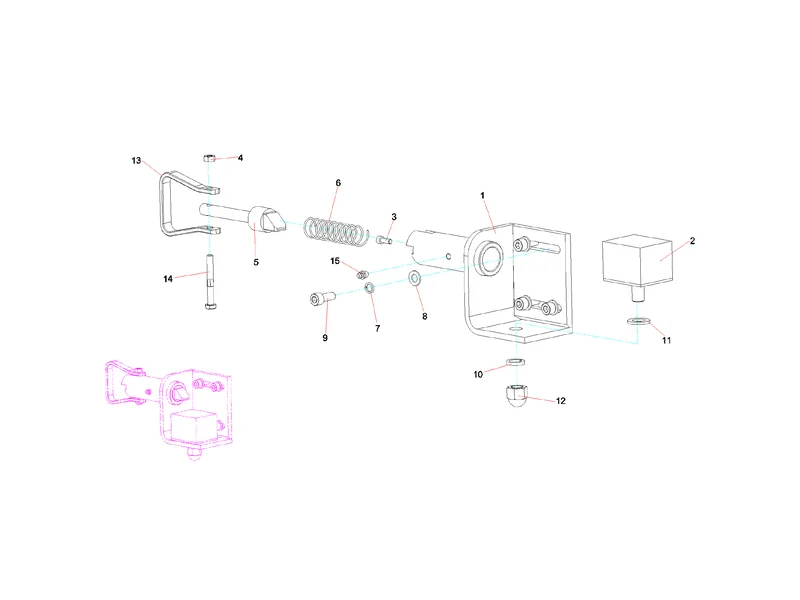 Sany SYG5360THB Left Outrigger Lock Mounting