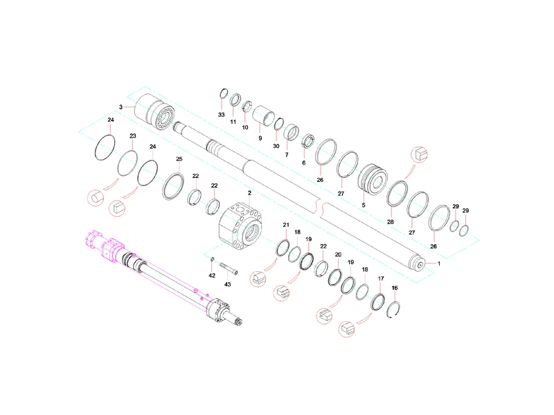 Sany SYG5360THB Main Cylinder