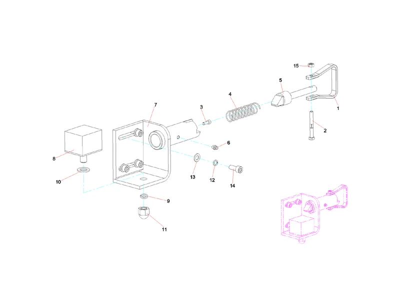 Sany SYG5360THB Right Outrigger Lock Mounting