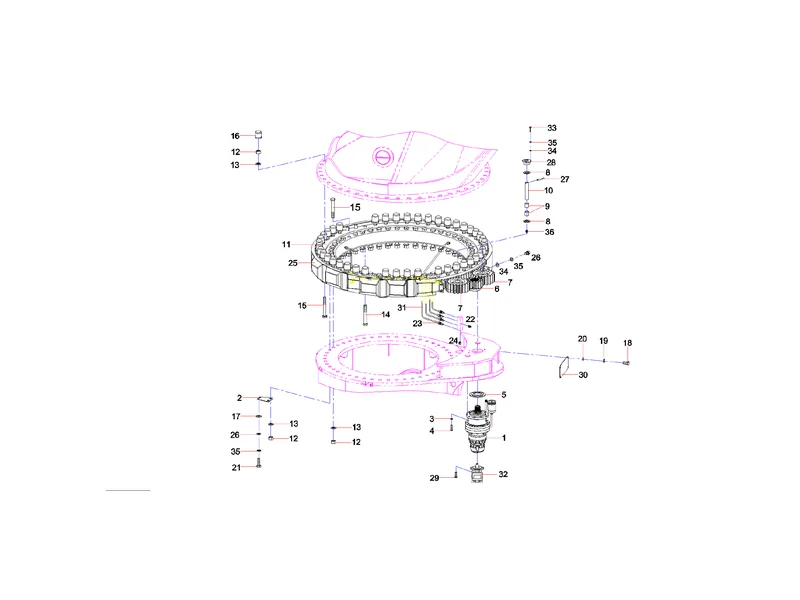 Sany SYG5360THB Slewing Mechanism