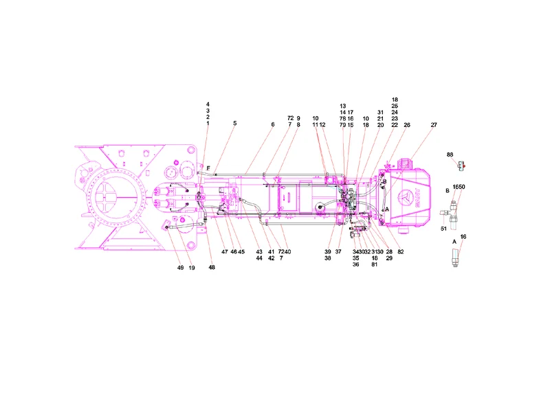 Sany SYG5360THB Swing Cylinder Hydraulic System