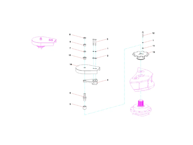 Sany SYG5360THB Turret Encoder Mounting