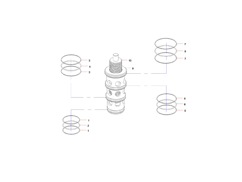 Sany SYG5360THB Valve Core & Sleeve Assembly