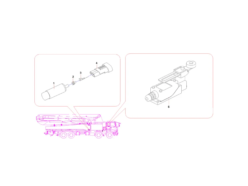 Sany SYG5360THB X Outrigger Position Switch Assembly